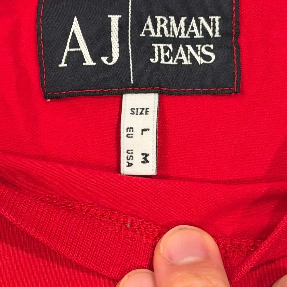 Armani Jeans Red Tee - Picture 3 of 4